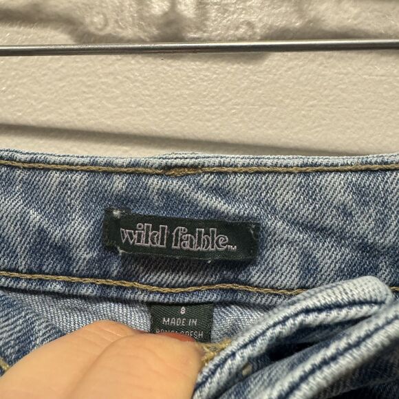 Wild Fable Jeans Super High Rise Mom Jean Medium Wash Denim Distressed Womens 8 - Picture 4 of 8